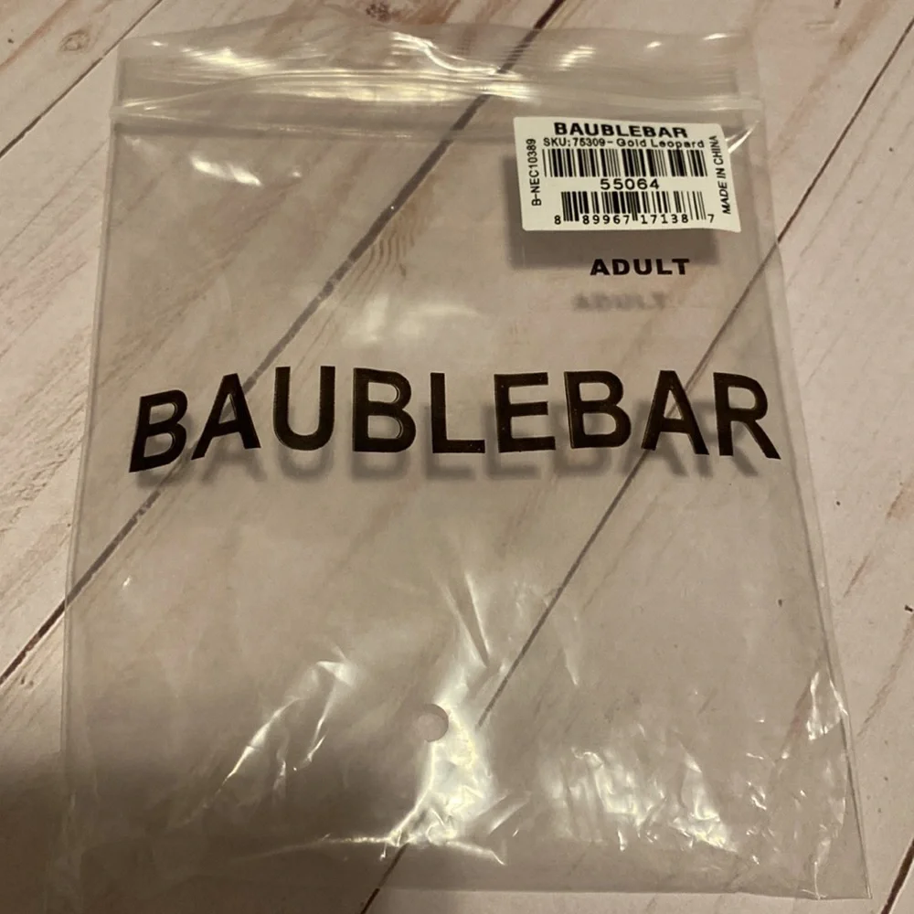 Baublebar blk gold leopard mask